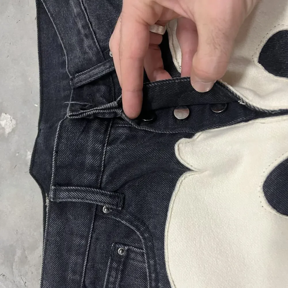MNML Skeleton Bones Men's Or Women’s Denim Jeans Size 29x35